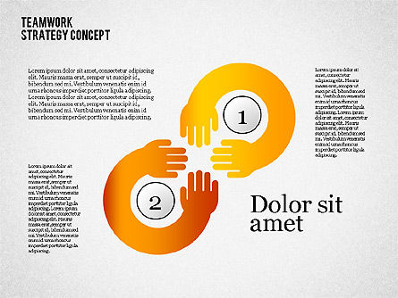 Teamwork Strategy Concept, Slide 6, 02208, Process Diagrams — PoweredTemplate.com