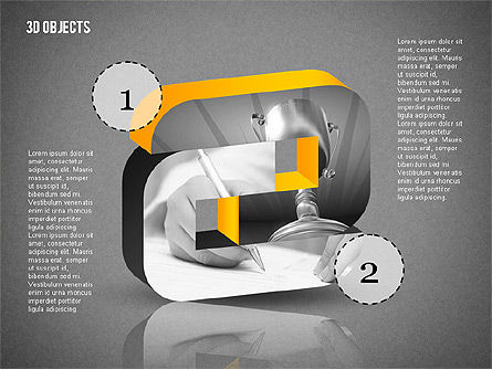 Objets 3d avec des photos, Diapositive 11, 02210, Formes — PoweredTemplate.com