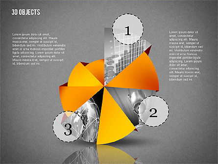 Objetos 3D con fotos, Diapositiva 15, 02210, Formas — PoweredTemplate.com