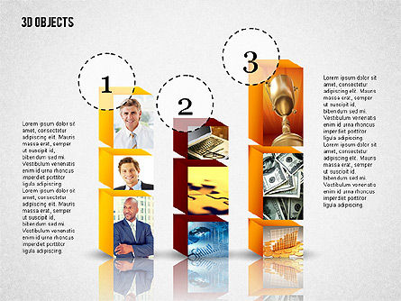 Objets 3d avec des photos, Diapositive 4, 02210, Formes — PoweredTemplate.com