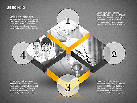Objets 3d avec des photos, Diapositive 9, 02210, Formes — PoweredTemplate.com