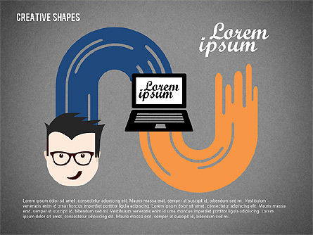 Presentación con formas creativas, Diapositiva 15, 02212, Plantillas de presentación — PoweredTemplate.com