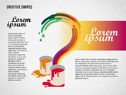 Présentation avec des formes créatives, Diapositive 8, 02212, Modèles de présentations — PoweredTemplate.com