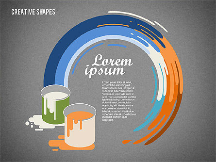 Presentatie met creatieve vormen, Dia 9, 02212, Presentatie Templates — PoweredTemplate.com