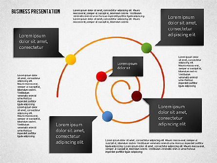 Modèle élégant de présentation commerciale, Modele PowerPoint, 02213, Modèles de présentations — PoweredTemplate.com