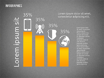 Infografía de Comunicación Global, Diapositiva 16, 02215, Infografías — PoweredTemplate.com