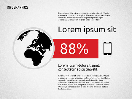 글로벌 커뮤니케이션 infographics, 슬라이드 6, 02215, 인포메이션 그래픽 — PoweredTemplate.com