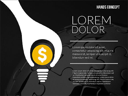 Conjunto de formas de manos, Diapositiva 13, 02217, Formas — PoweredTemplate.com