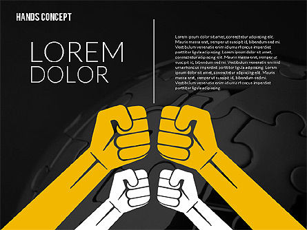 Conjunto de formas de manos, Diapositiva 14, 02217, Formas — PoweredTemplate.com