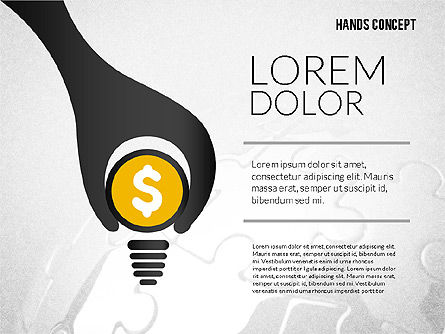 Conjunto de formas de manos, Diapositiva 5, 02217, Formas — PoweredTemplate.com