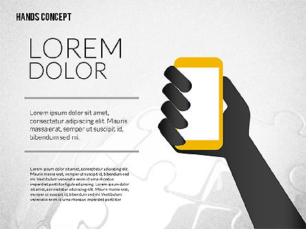 Conjunto de formas de manos, Diapositiva 8, 02217, Formas — PoweredTemplate.com