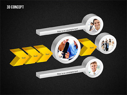 3D Diagram Concept, Slide 10, 02219, Business Models — PoweredTemplate.com