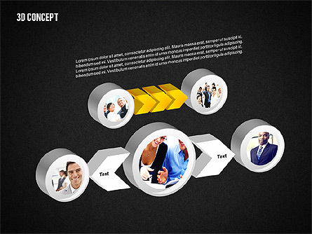 3d diagram begrip, Dia 11, 02219, Businessmodellen — PoweredTemplate.com
