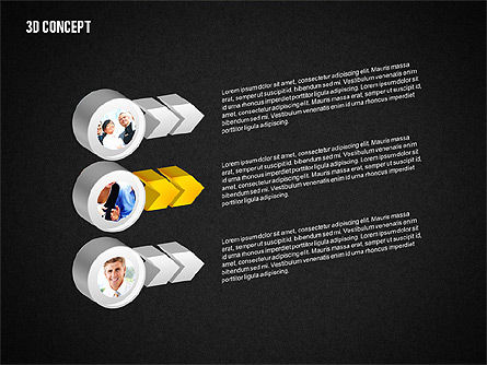 Concept de schéma 3d, Diapositive 14, 02219, Modèles commerciaux — PoweredTemplate.com