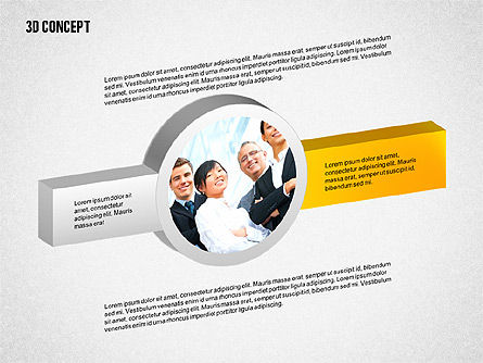 3D Diagram Concept, Slide 8, 02219, Business Models — PoweredTemplate.com