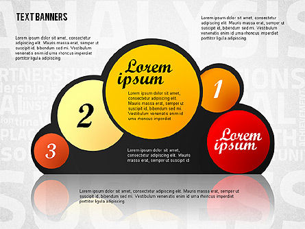 Banners de texto conectado, Diapositiva 7, 02222, Cuadros de texto — PoweredTemplate.com