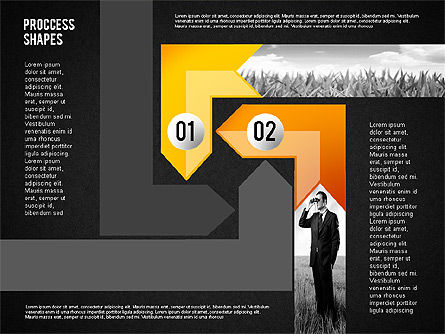 Formas del proceso con fotos, Diapositiva 10, 02223, Diagramas de proceso — PoweredTemplate.com