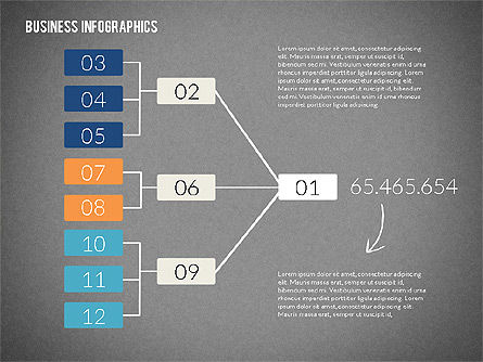 Infographics do negócio, Deslizar 12, 02224, Infográficos — PoweredTemplate.com