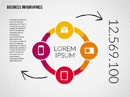 비즈니스 infographics, 슬라이드 3, 02224, 인포메이션 그래픽 — PoweredTemplate.com