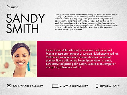 Modern Resume Template, 02226, Presentation Templates — PoweredTemplate.com