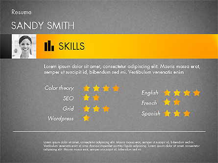 Modern Resume Template, Slide 14, 02226, Presentation Templates — PoweredTemplate.com