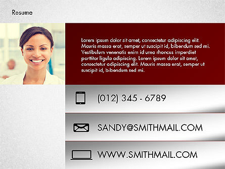 Template Resume Modern, Slide 8, 02226, Templat Presentasi — PoweredTemplate.com