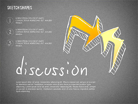 Diagrammes et formes de style croquis, Diapositive 14, 02227, Modèles commerciaux — PoweredTemplate.com