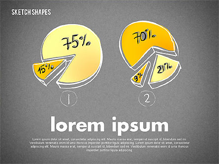 Diagrammes et formes de style croquis, Diapositive 15, 02227, Modèles commerciaux — PoweredTemplate.com