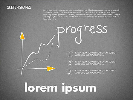 Diagrammes et formes de style croquis, Diapositive 16, 02227, Modèles commerciaux — PoweredTemplate.com