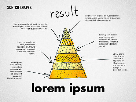 Diagrammes et formes de style croquis, Diapositive 2, 02227, Modèles commerciaux — PoweredTemplate.com