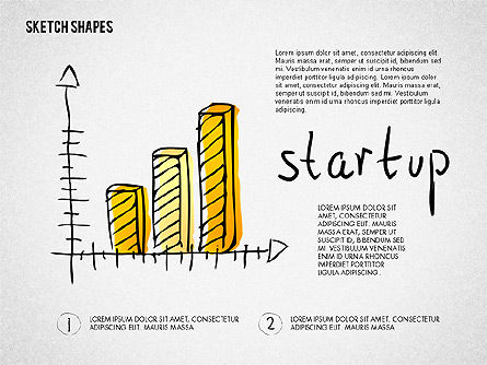 Sketch stijl diagrammen en vormen, Dia 5, 02227, Businessmodellen — PoweredTemplate.com