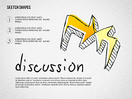 Diagrammes et formes de style croquis, Diapositive 6, 02227, Modèles commerciaux — PoweredTemplate.com
