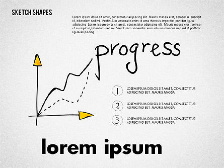 Diagrammes et formes de style croquis, Diapositive 8, 02227, Modèles commerciaux — PoweredTemplate.com