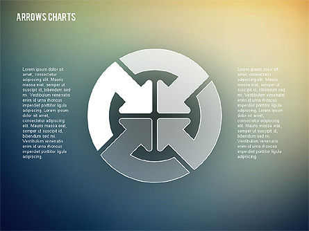 Intersección de flechas en diseño plano, Diapositiva 2, 02230, Formas — PoweredTemplate.com