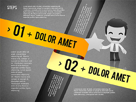 Options banner com personagem, Deslizar 13, 02232, Modelos de Negócio — PoweredTemplate.com