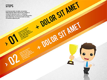 Optionen Banner mit Charakter, Folie 2, 02232, Business Modelle — PoweredTemplate.com