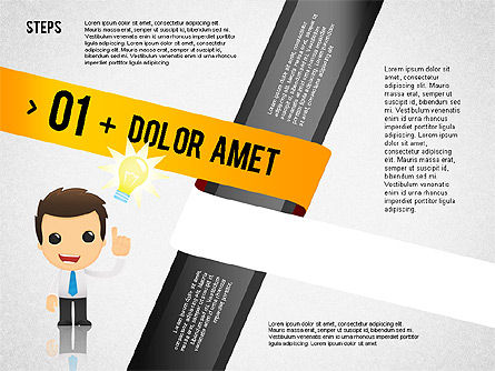 Opzioni banner con carattere, Slide 4, 02232, Modelli di lavoro — PoweredTemplate.com