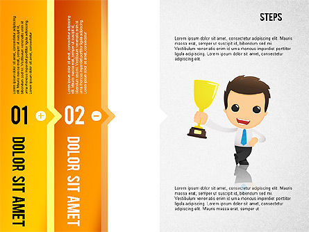 Options Banner with Character, Slide 7, 02232, Business Models — PoweredTemplate.com
