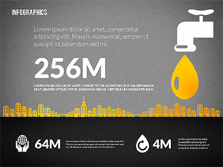 Infographie de consommation d'eau, Diapositive 9, 02236, Infographies — PoweredTemplate.com