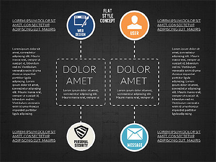 Concepto de estilo plano, Diapositiva 12, 02237, Plantillas de presentación — PoweredTemplate.com