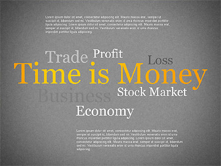Le modèle de temps est l'argent, Diapositive 9, 02245, Modèles de présentations — PoweredTemplate.com