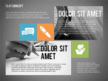 Flat Design Presentation Concept, Slide 13, 02246, Presentation Templates — PoweredTemplate.com