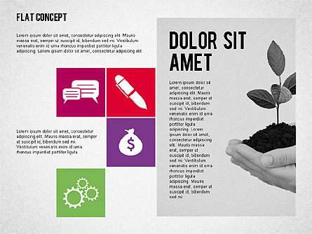 Flat Design Presentation Concept, Slide 3, 02246, Presentation Templates — PoweredTemplate.com