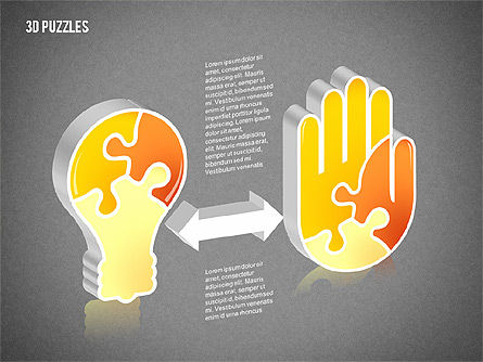 Objetos del rompecabezas, Diapositiva 11, 02247, Diagramas de puzzle — PoweredTemplate.com