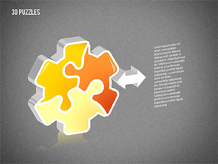 Puzzleobjekte, Folie 14, 02247, Puzzle-Diagramme — PoweredTemplate.com