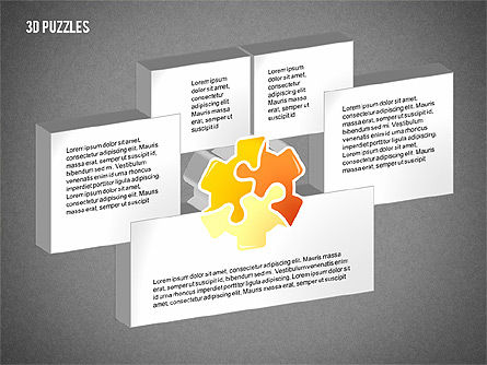 Objetos del rompecabezas, Diapositiva 16, 02247, Diagramas de puzzle — PoweredTemplate.com
