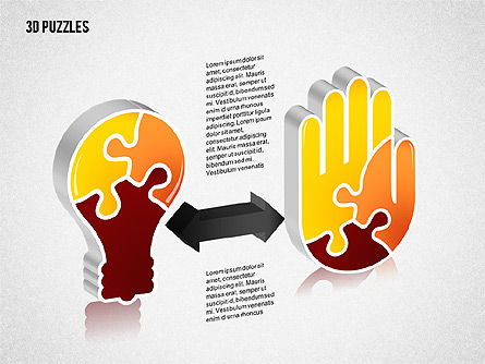 Objetos del rompecabezas, Diapositiva 3, 02247, Diagramas de puzzle — PoweredTemplate.com
