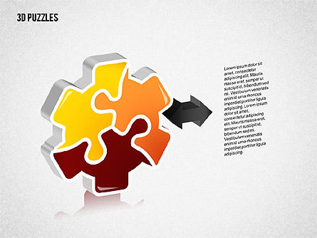 Objets de puzzle, Diapositive 6, 02247, Schémas puzzle — PoweredTemplate.com