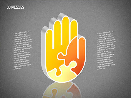 Objetos del rompecabezas, Diapositiva 9, 02247, Diagramas de puzzle — PoweredTemplate.com