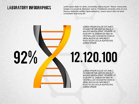 Infografía analítica de laboratorio, Diapositiva 3, 02249, Infografías — PoweredTemplate.com